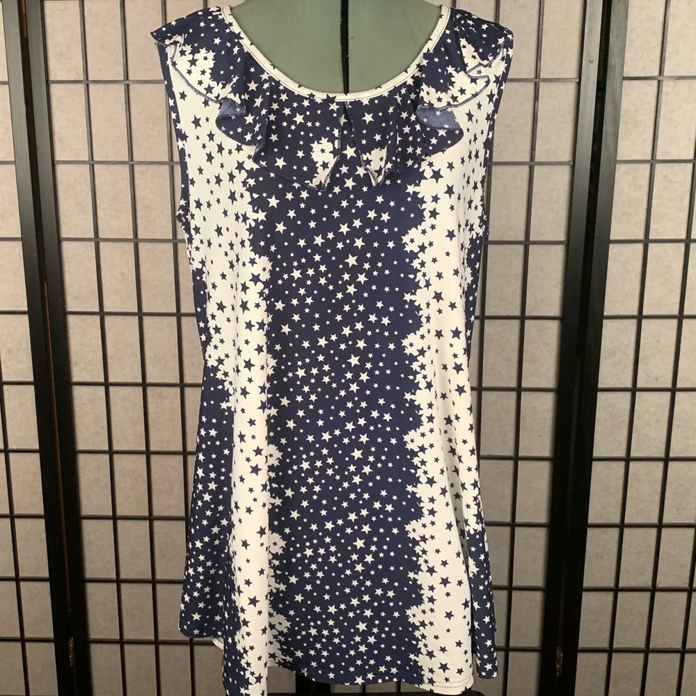 Simply aster by Firmiana dress 1x blue white